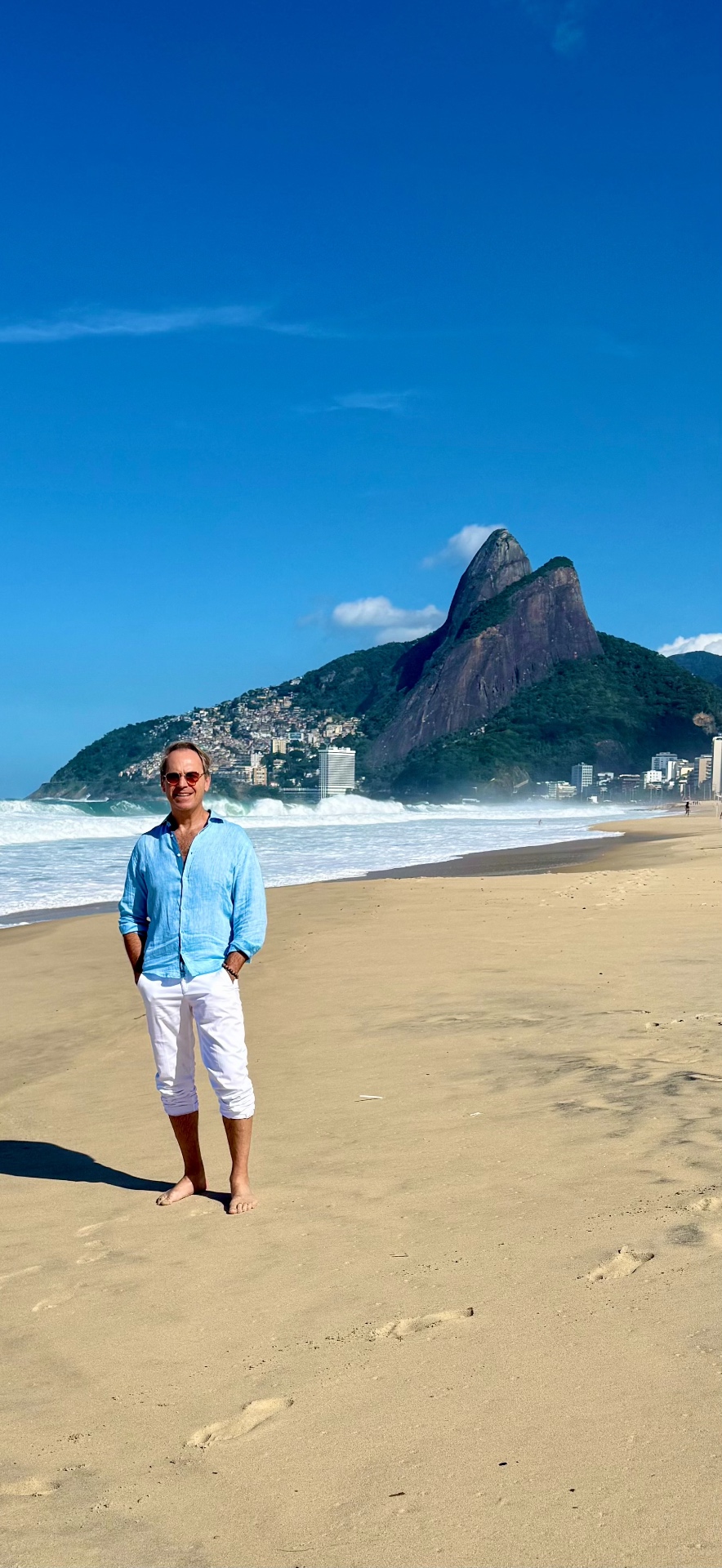Mark Chait on the beach in Rio de Janeiro